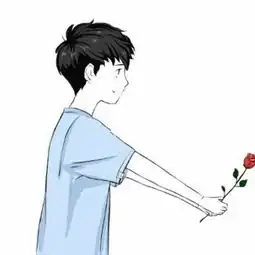  求这张情侣头像的女方头像,情侣头像一左一右送花