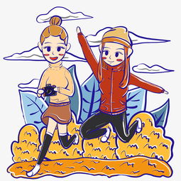  手绘小清新女孩文艺风手绘双十一小插画图片素材其他格式下载动漫人物大全