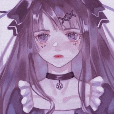  汐颜.动漫女头紫色系列爱意都女生头像我要个性网