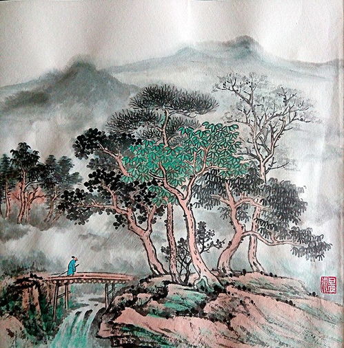  温俭阁斗方山水画作品组图