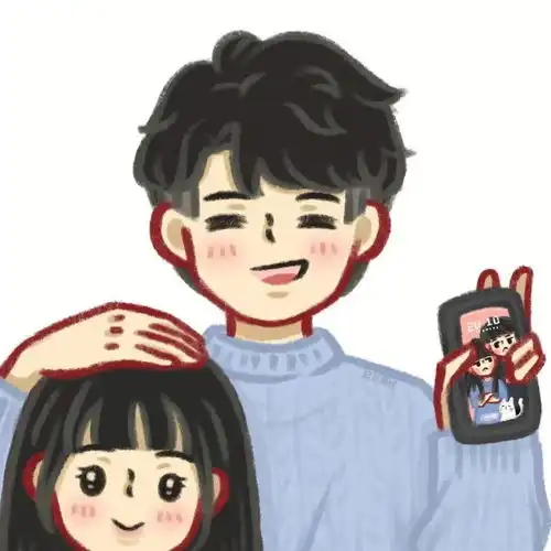  日系ins风动漫情侣头像