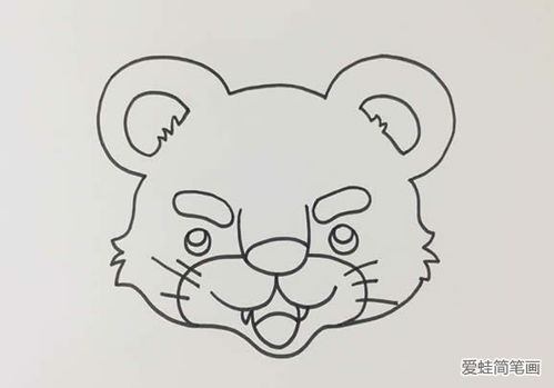  可爱的小老虎简笔画