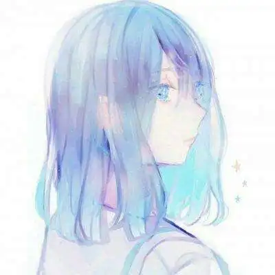 蓝色可爱头像女生动漫
