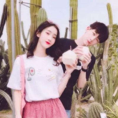  清新唯美情侣头像两张分开最受欢迎的情头一左一右