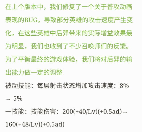  王者荣耀果然,后羿也没能逃过削弱的命运,武则天加强没停过