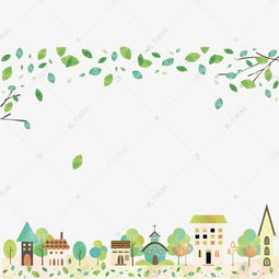  通用节日绿色卡通手绘城市素材图片免费下载高清psd千库网图片编号10806742