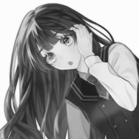  黑白动漫情侣头像思念无声爱你真心