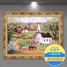  金美油画装饰画走廊玄关壁画田园油画无框挂画田园景10