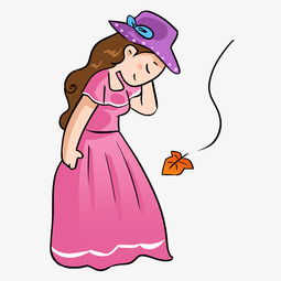  秋分秋季卡通落叶淑女人物插画图片素材其他格式下载动漫人物大全