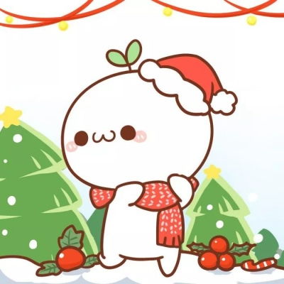  2019圣诞节卡通情侣头像一对圣诞节快乐