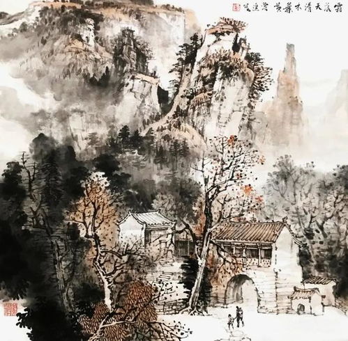  他的山水画,一种清新悠然的感觉
