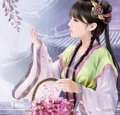  菱花小试梅妆额,青春似被胭脂隔