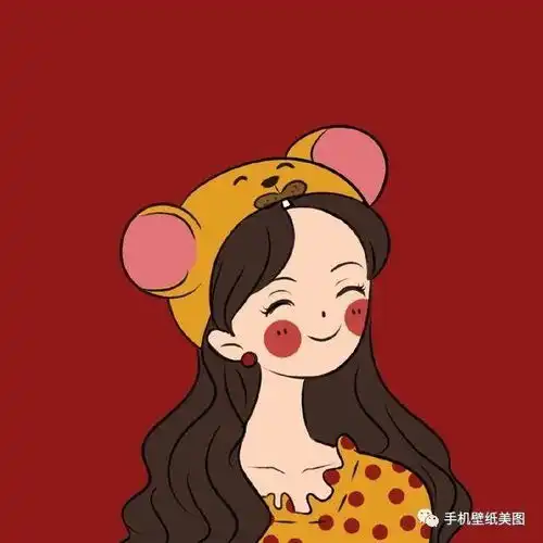 头像女红色系列图片背景