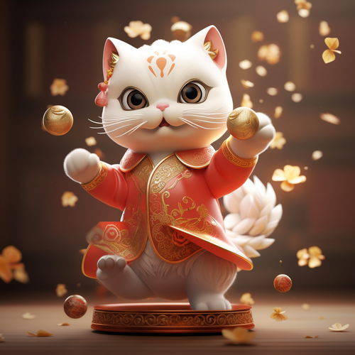  3d卡通可爱招财猫素材图片海报设计下载请至来源处