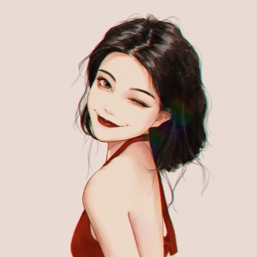 红色高级感女头