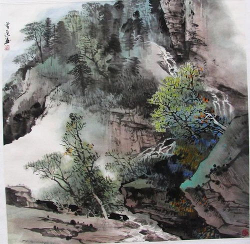  他的山水画,一种清新悠然的感觉