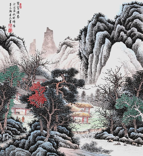  书画收藏选什么许吉尔山水字画美丽雅致