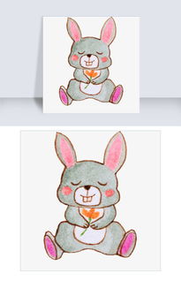  卡通动物小兔子插画图片素材其他格式下载动漫人物大全