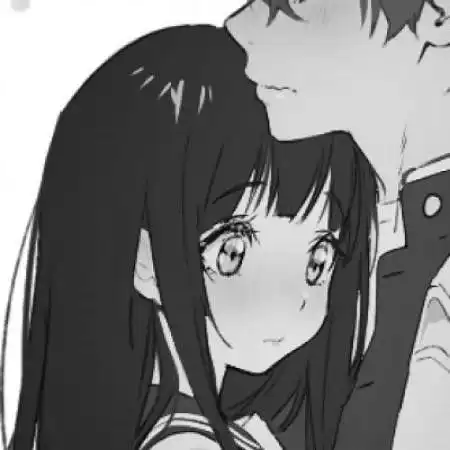  黑白动漫情侣头像思念无声爱你真心