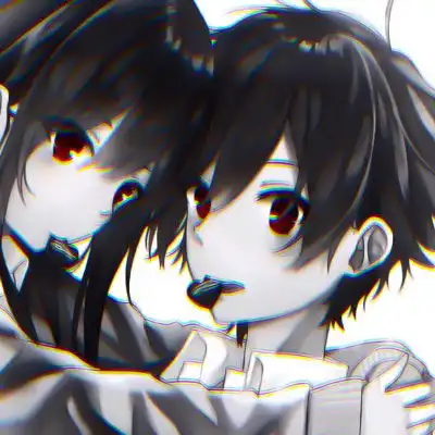  很丧的头像情头一对病态暗黑丧系动漫cp情头