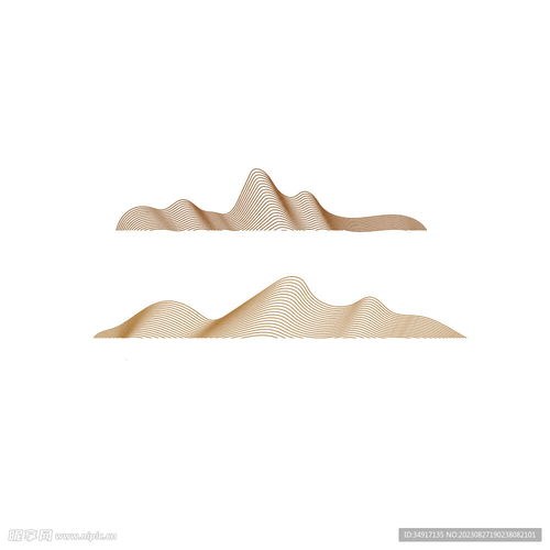  手绘山纹山峰山峦线条设计图条纹线条