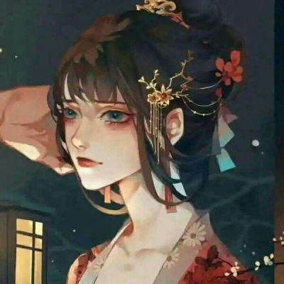 一眼惊鸿古风锁骨头像领
