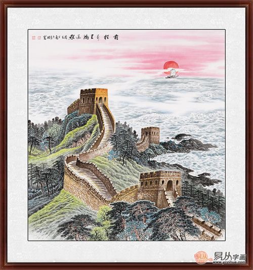  办公室墙面装饰挂什么画合适国画山水画更具内涵的选择