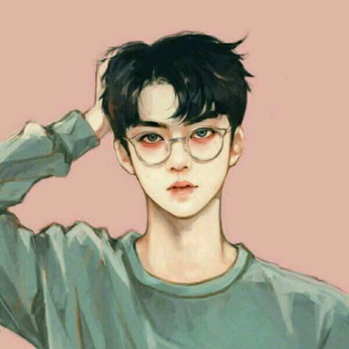  手绘男头愿在蓬莱无边逍遥