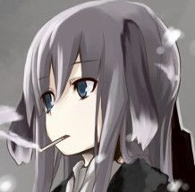 吸烟女头像霸气动漫