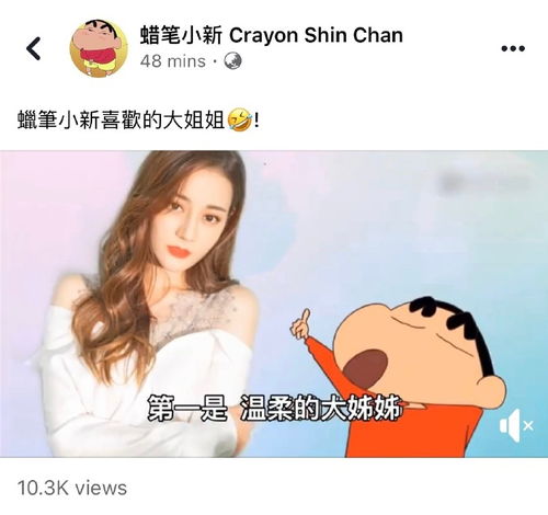  组图破次元壁饭制表情包被蜡笔小新翻牌迪丽热巴追星成功