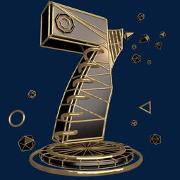  c4d黑金风破碎倒计时数字7图片素材其他格式下载其他大全