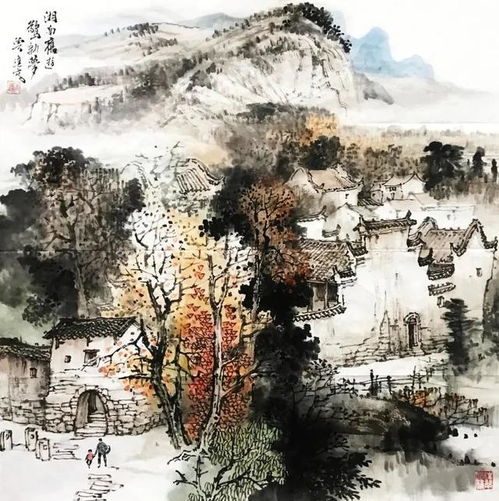  他的山水画,一种清新悠然的感觉