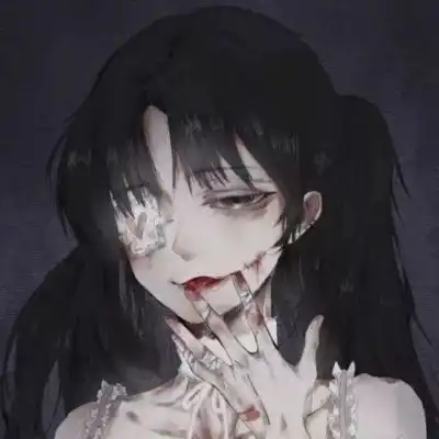  黑白动漫女头二次元病女