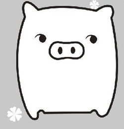 黑白猪头像黑猪