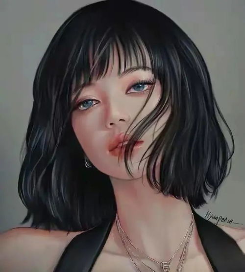  头像女生简约时尚冷色调精选冷色调头像女生手绘