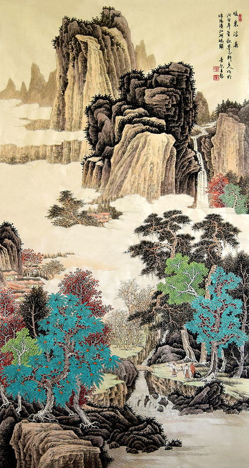  家里走廊挂什么画许吉尔山水字画装饰更雅致