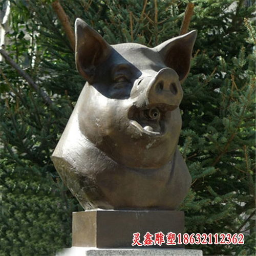  玻璃钢小猪佩奇舟山玻璃钢猪雕塑价格