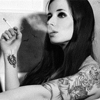 安静生活不如放肆一场超酷的花臂纹身女生头像