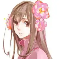  一个棕头发粉衣服的女的,古风动漫头,求出处