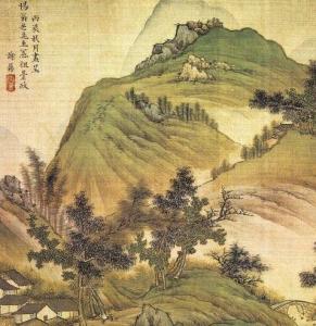  青绿山水图轴