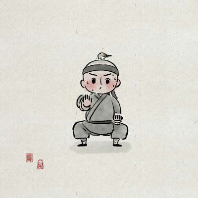  最萌小和尚卡通图片头像,一禅小和尚可爱图片头像