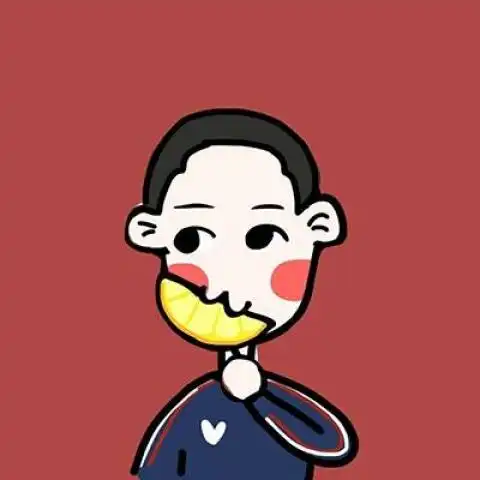  红色背景动漫情侣头像一对一男一女红色系卡通萌图