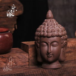  宜兴紫砂茶宠精品佛主佛首佛头像禅意摆件茶堆糖,美好生活研究所