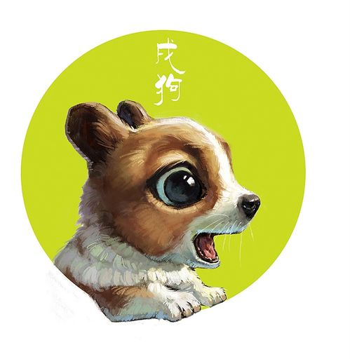 狗微信头像聚财风水图