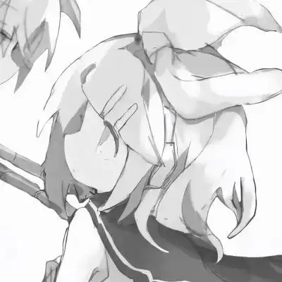  一组可爱黑白系动漫情侣头像