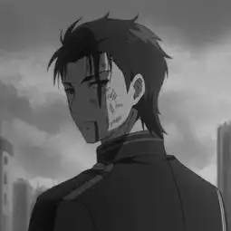  冷酷帅气动漫男生头像黑白侧脸简约