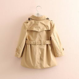  贝壳元素宝宝欧美风风衣春装新款女童童装儿童双排扣外套wt8786蜜芽,中国领先的进口母婴限时特卖商城