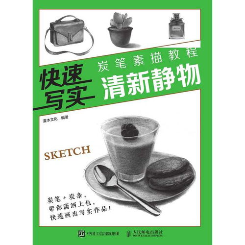  快速写实炭笔素描教程清新静物书籍