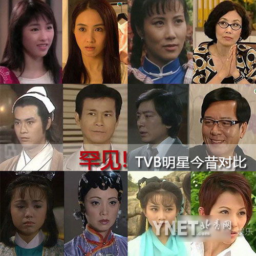  赵雅芝陈玉莲蔡少芬黎姿揭tvb明星今昔对比照