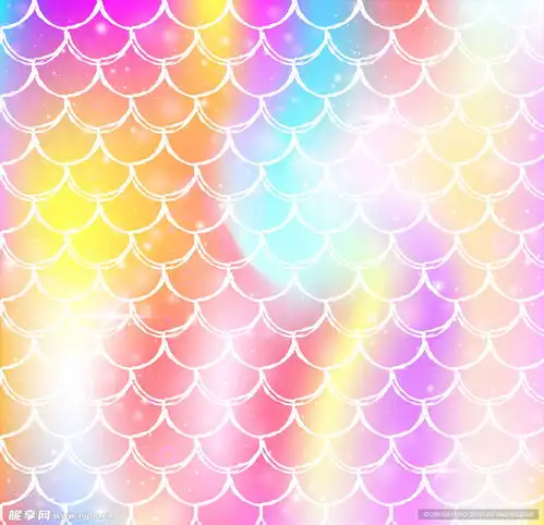  彩色鱼鳞背景设计图